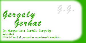 gergely gerhat business card